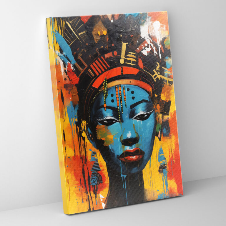 Afro Abstract Canvas Print - Afro, Canvas Wall Art, African Culture, Canvas