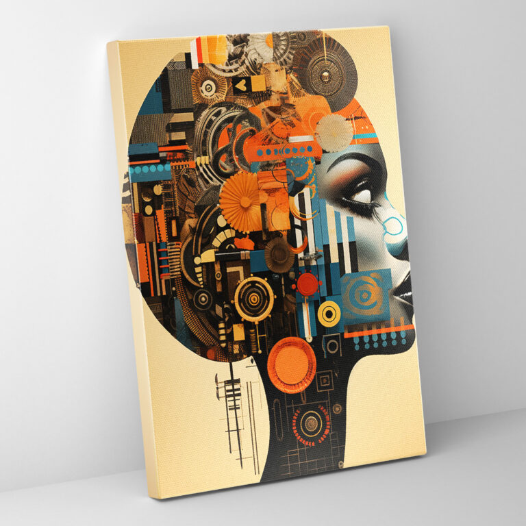Afro Collage Wall Art - Afro, Afro, Faces, Canvas Wall Art