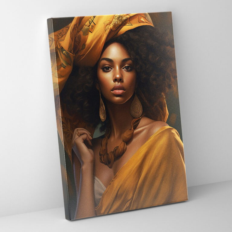 Afro Woman Canvas Print - Afro, Natural Beauty, Canvas Print, Wall Art
