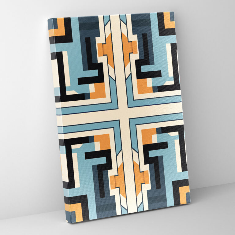 Afro Geometric Canvas Print - Afro, Home Decoration, Canvas Wall Art, Modern Touch