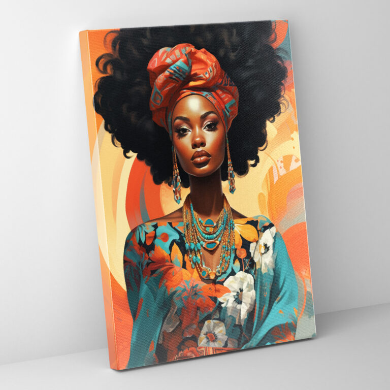 Afro Fashion Canvas Print - Afro, Wall Art, Diversity, Afro