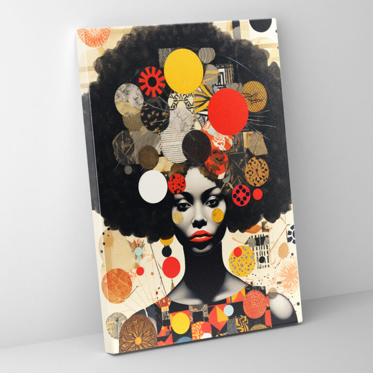 Afro Unity Collage Wall Decoration - Afro, Afro-Centric Symbols, Collage Art, Wall Art