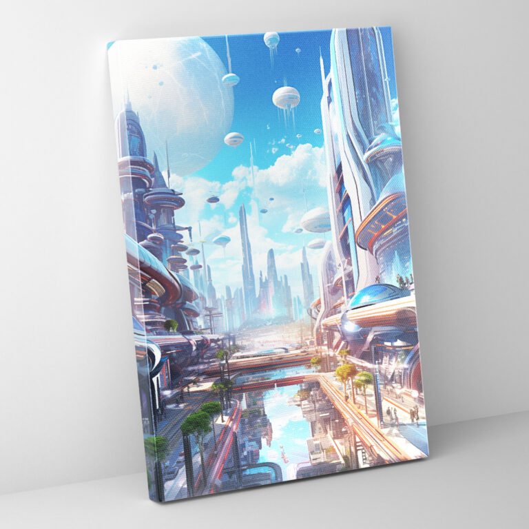 Afrofuturistic Canvas Print - Afro, Canvas Print, Afro, Vibrant Colors