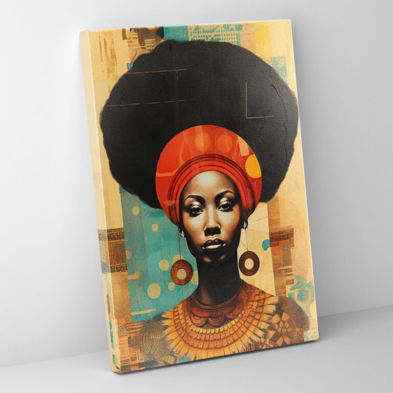 Afrocentric Wall Art - Afro, Afro, Textured Finish, Afrocentric