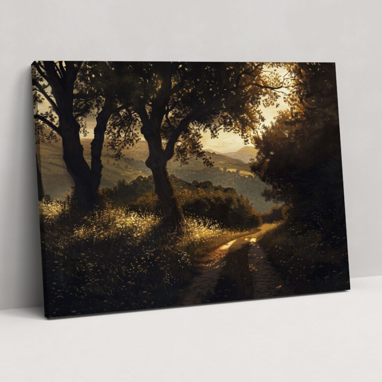Warm Tones Canvas Print - Sunset Landscape Wall Art - Caravaggio, Canvas Print, Caravaggio Style, Wall Art