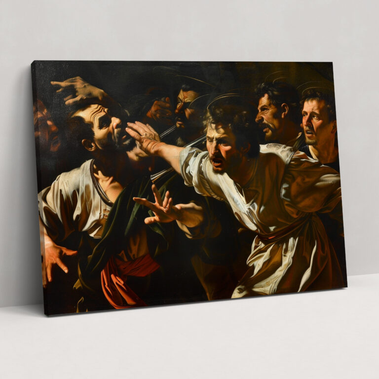 Religious Scene Caravaggio Style Canvas Print - Caravaggio, Home Decoration, Canvas, Wall Art