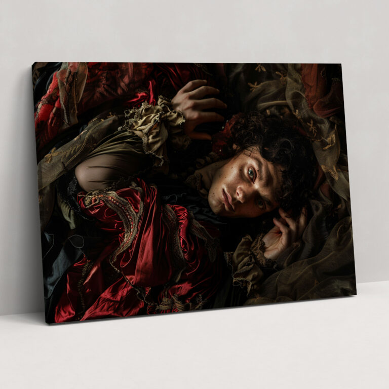Caravaggio Style Wall Decoration: Dramatic Figure Portrait Canvas Print - Caravaggio, Canvas, Canvas Print, Wall Art