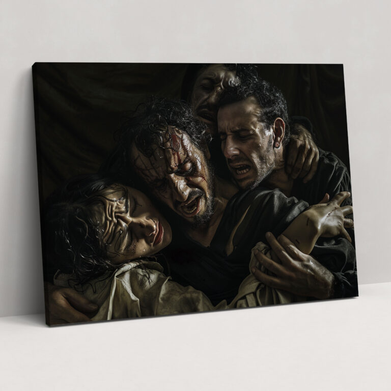 Caravaggio Style Canvas Print: Religious Scene Emotional Expression Wall Art - Caravaggio, Caravaggio Style, Wall Decoration, Canvas Wall Art