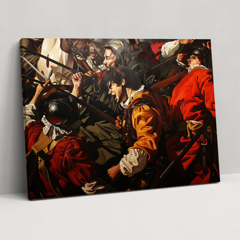Caravaggio Style Wall Art: Historical Battle Scene Canvas Print - Caravaggio, Canvas Wall Art, Wall Decoration, Wall Art
