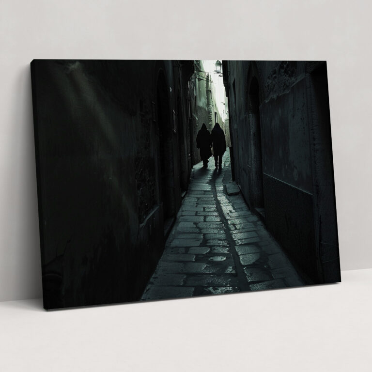 Caravaggio Style Canvas Print: Dark Alley Shadows Wall Art - Caravaggio, Caravaggio Style, Wall Decoration, Home Decoration