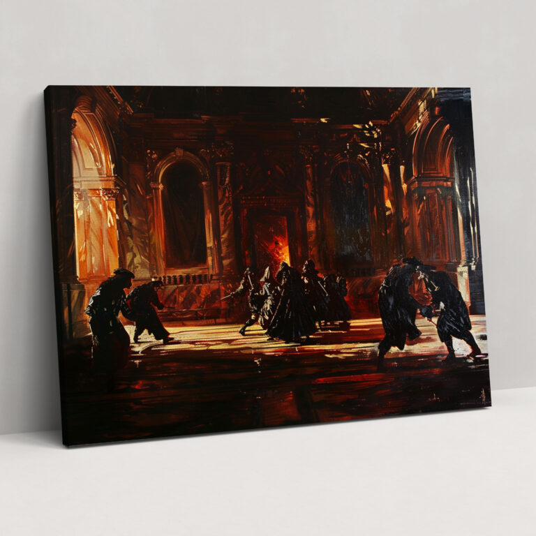 Caravaggio Style Wall Art: Theatrical Dramatic Scene Canvas Print - Caravaggio, Home Decoration, Wall Decoration, Wall Art