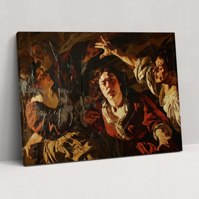Caravaggio Style Canvas Print - Caravaggio, Wall Decoration, Wall Art, Canvas Wall Art