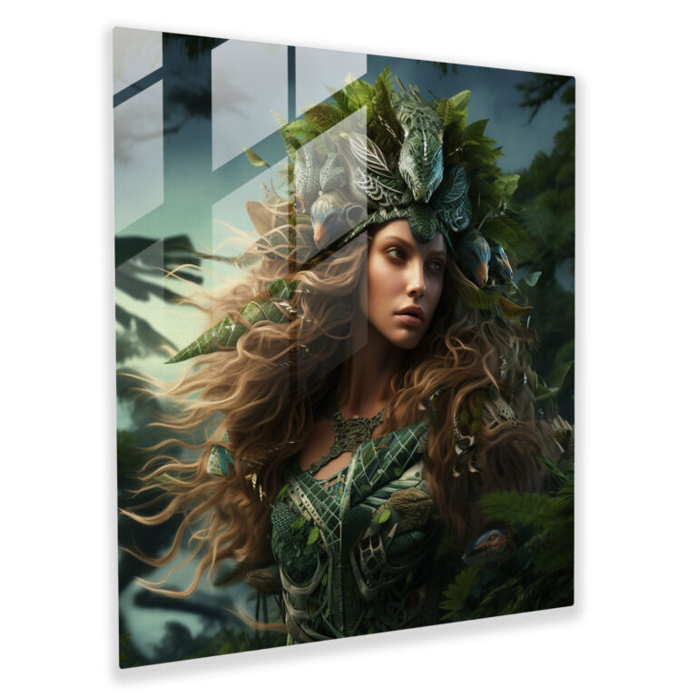 Amazon Women Digital Art Print - Amazon Women, Surreal, Queen, Glass Wall Art