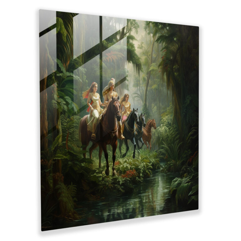 Amazon Women Glass Print - Amazon Women, Glass Print, Home Decoration, Modern Art