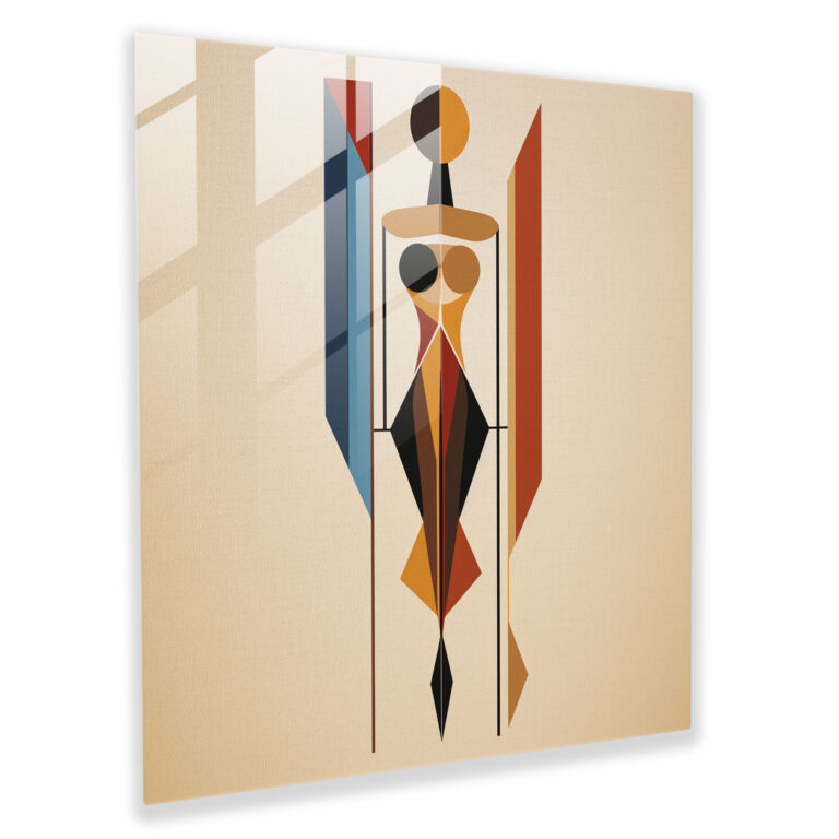 Amazon Women Glass Print - Amazon Women, Amazon Women, Minimalist Geometric Design, Glass Print