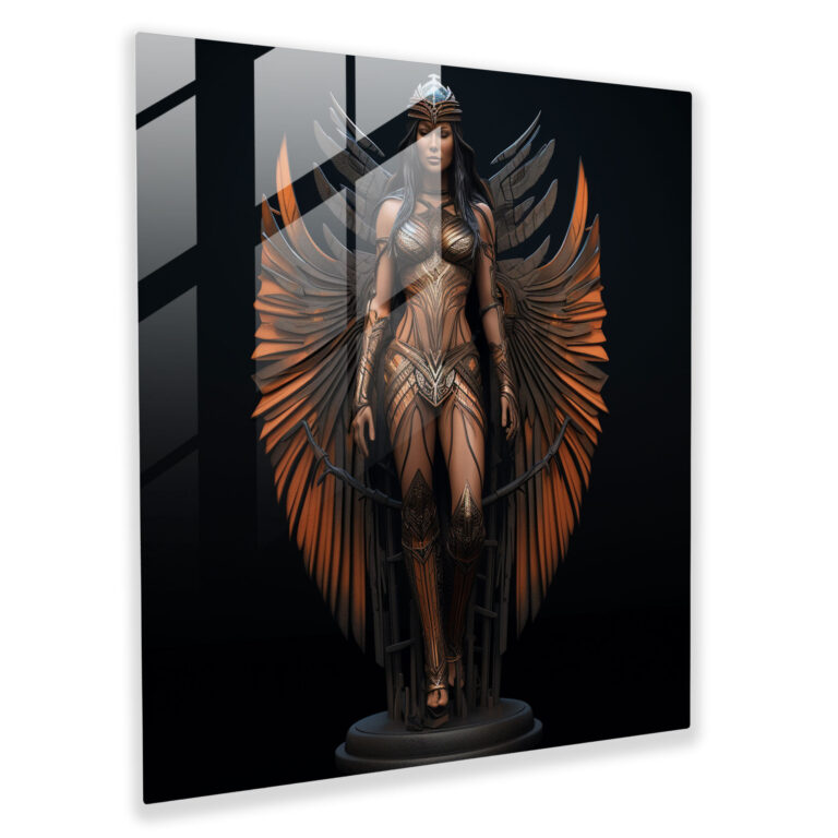 Amazon Women Glass Print - Amazon Women, Amazon Women, Realistic 3D Rendering, Glass Art
