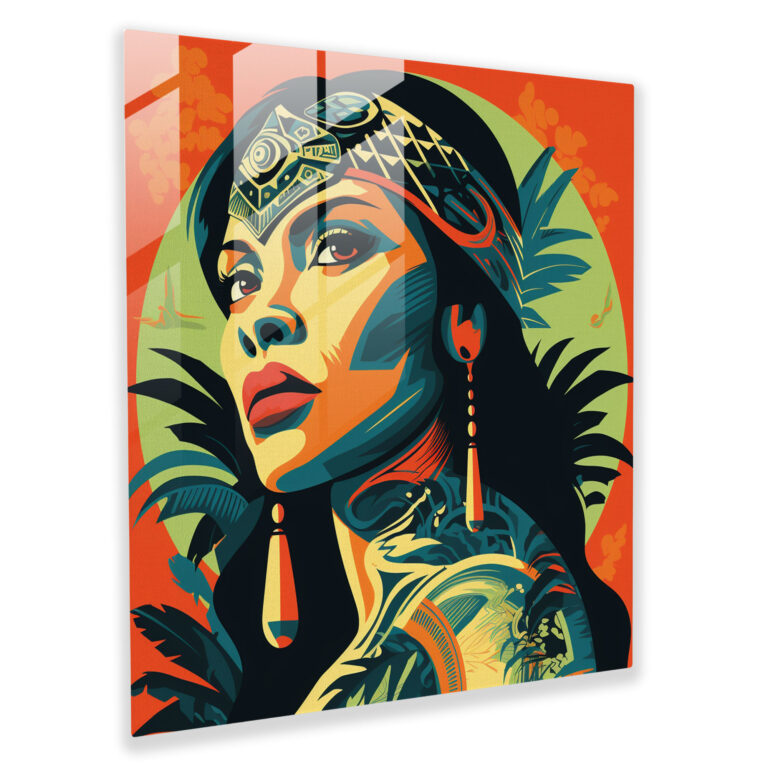 Amazon Women Glass Print - Amazon Women, Glass Print, Glass Wall Art, Modern Art