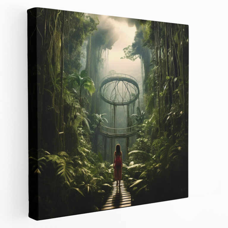 Amazon Women Wall Decoration - Amazon Women, Lush Rainforest, Canvas, Natural Habitat