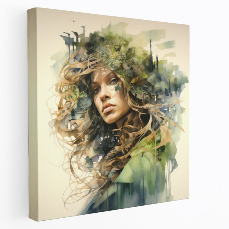 Ethereal Amazon Women Canvas Print - Amazon Women, Watercolor, Canvas, Ethereal Woman