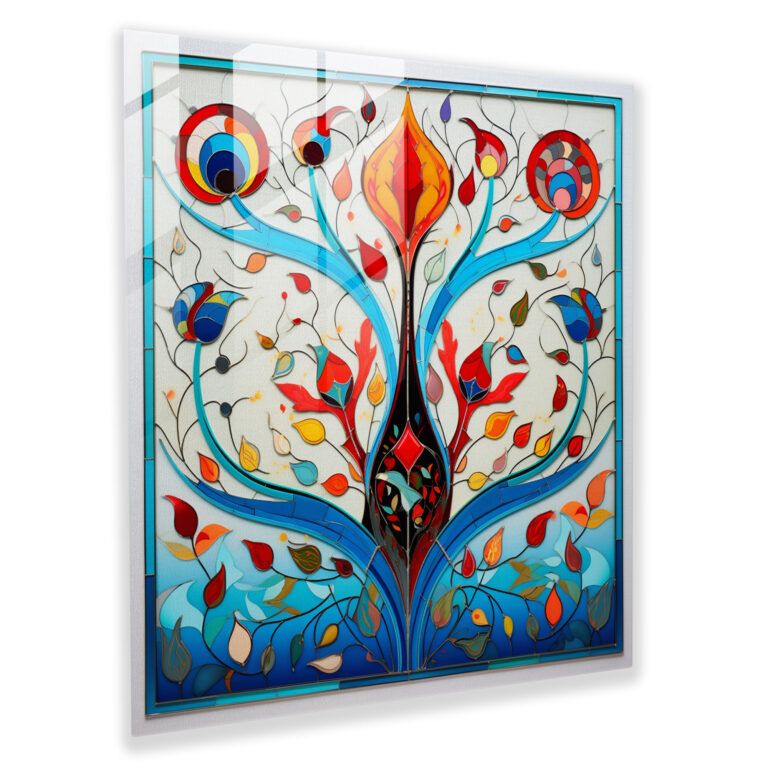 Anatolian Fusion Glass Print - Anatolia, Modern Art, Abstract, Glass Art