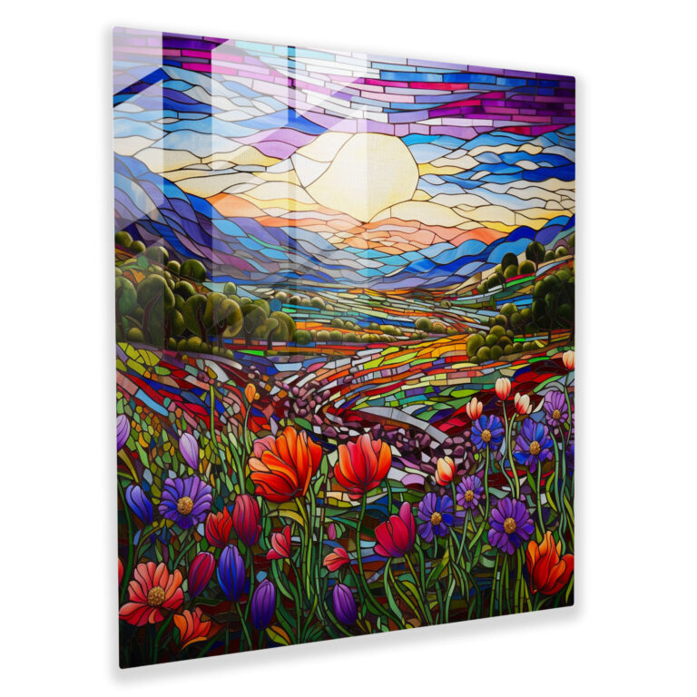 Anatolia Glass Print - Traditional Turkish Mosaic Art - Anatolia, Glass Art, Glass Print, Glass Wall Art