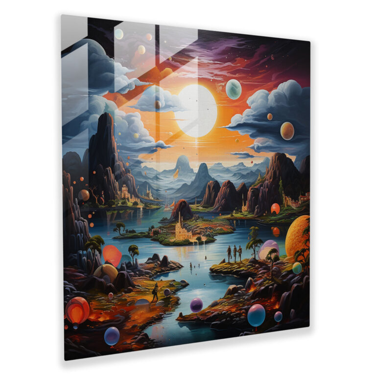 Anatolia Mystical Glass Print - Anatolia, Vibrant Colors, Glass Print, Mystical