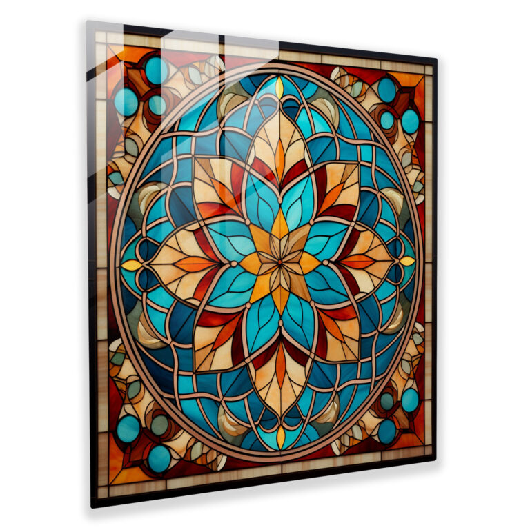 Anatolian Geometry Glass Print - Anatolia, Wall Decoration, Modern Art, Geometric Design