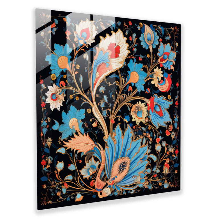 Anatolia Glass Print - Traditional Anatolian Motifs In Mesmerizing Style - Anatolia, Mesmerizing, Modern Art, Wall Decoration