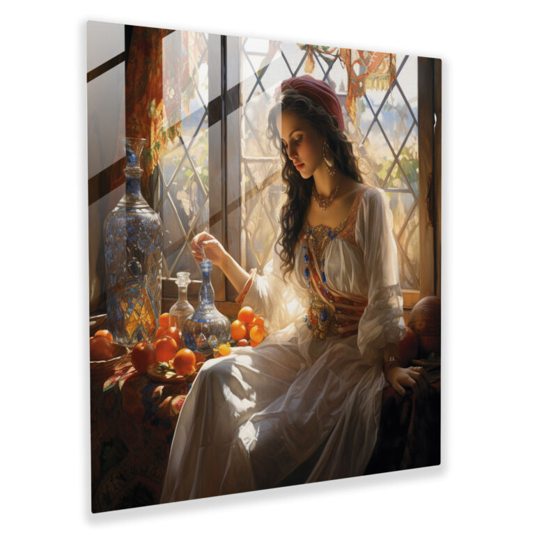 Anatolia Glass Print - Contemporary Representation Of Anatolian Traditions - Anatolia, Home Decoration, Anatolia, Glass Print