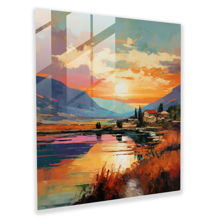 Anatolia Impressionist Glass Print - Anatolia, Vibrant Colors, Home Decoration, Wall Decoration