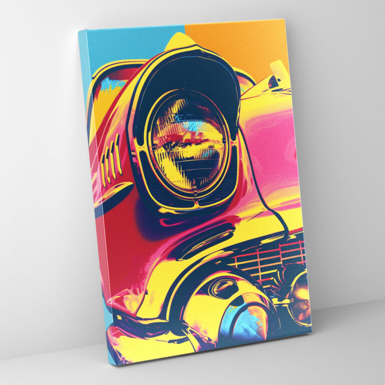 Andy Warhol Style Retro Car Canvas Print - Andy Warhol, Andy Warhol Style, Home Decoration, Canvas Wall Art