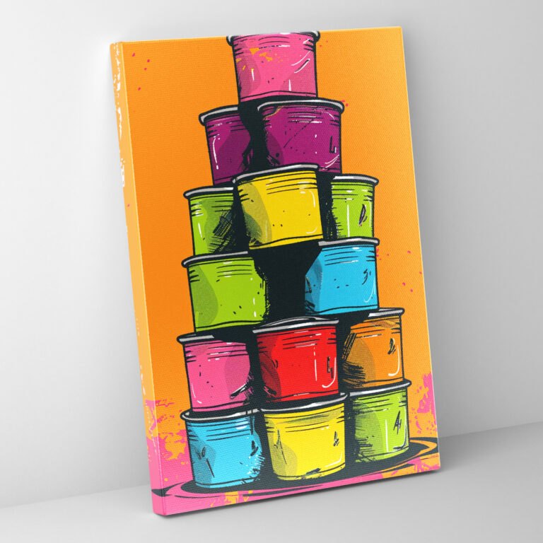 Andy Warhol Style Canvas Print - Colorful Soup Cans - Andy Warhol, Home Decoration, Canvas Print, Wall Art