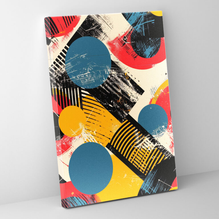 Andy Warhol Style Canvas Print - Bold Geometric Shapes - Andy Warhol, Andy Warhol Style, Home Decoration, Canvas Wall Art