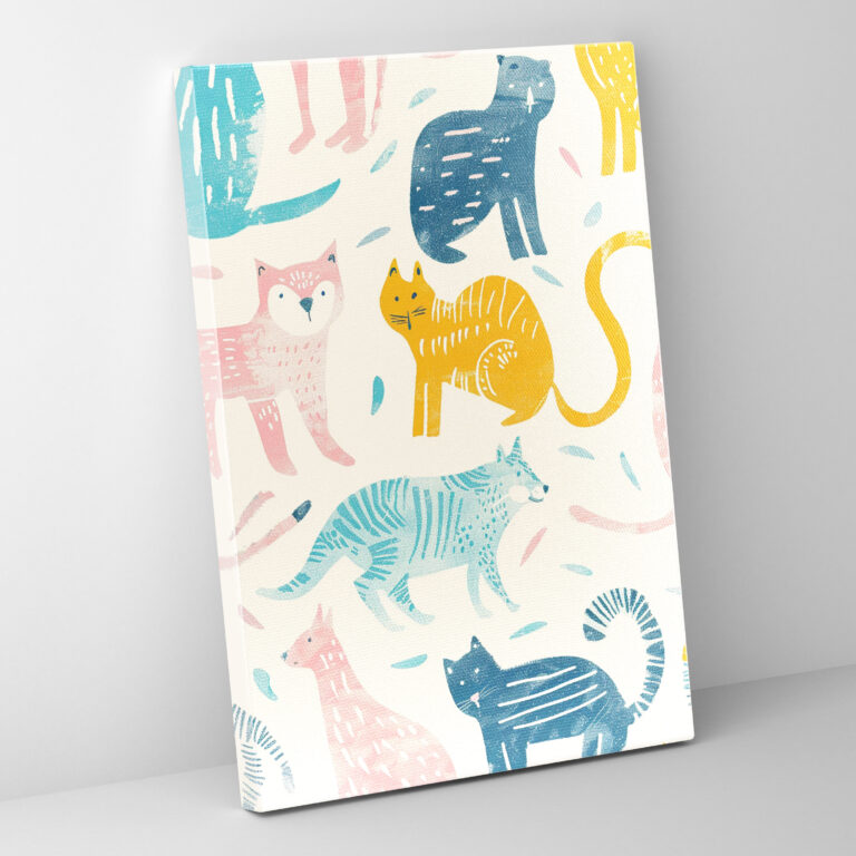 Andy Warhol Style Canvas Print - Whimsical Animals - Andy Warhol, Home Decoration, Canvas Wall Art, Wall Art