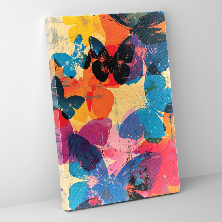 Andy Warhol Colorful Butterflies Wall Art - Andy Warhol, Home Decoration, Canvas Print, Canvas