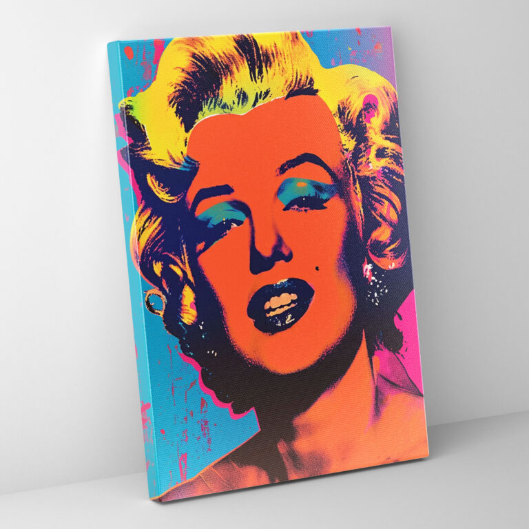 Andy Warhol Wall Art Canvas Print - Vibrant Marilyn Monroe Portrait - Andy Warhol, Andy Warhol, Canvas, Wall Decoration