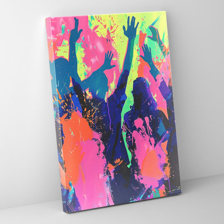 Andy Warhol Canvas Print Wall Art - Vibrant Concert Scene - Andy Warhol, Canvas Wall Art, Home Decoration, Wall Decoration