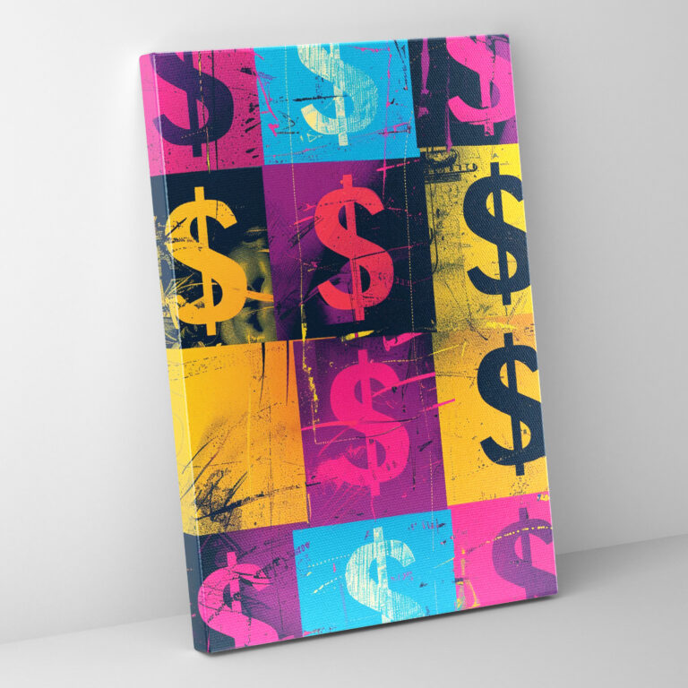 Andy Warhol Dollar Signs Wall Decoration - Andy Warhol, Canvas, Wall Decoration, Canvas Print