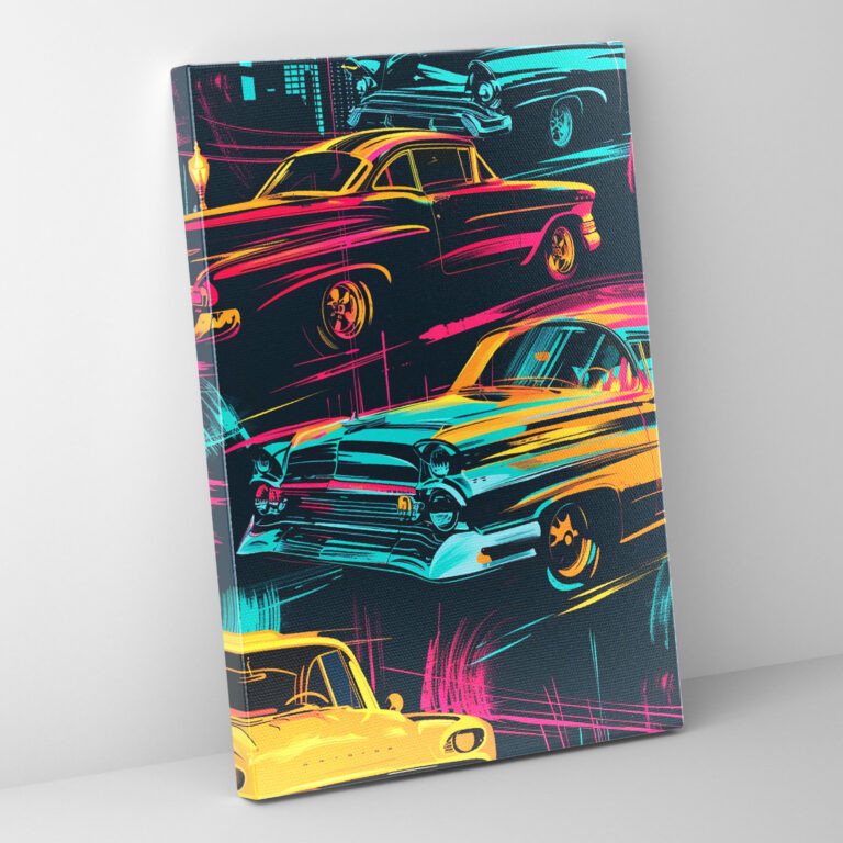 Andy Warhol Canvas Print - Vintage Cars Retro Design - Andy Warhol, Home Decoration, Canvas Wall Art, Wall Decoration