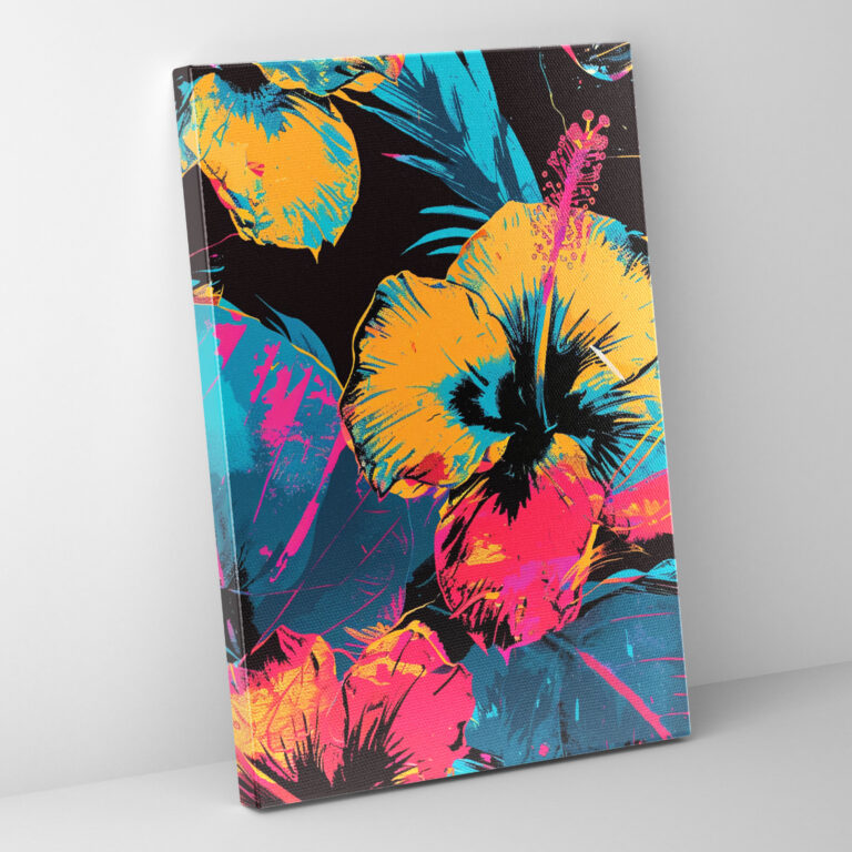 Floral Andy Warhol Canvas Print - Andy Warhol, Canvas Wall Art, Home Decoration, Andy Warhol