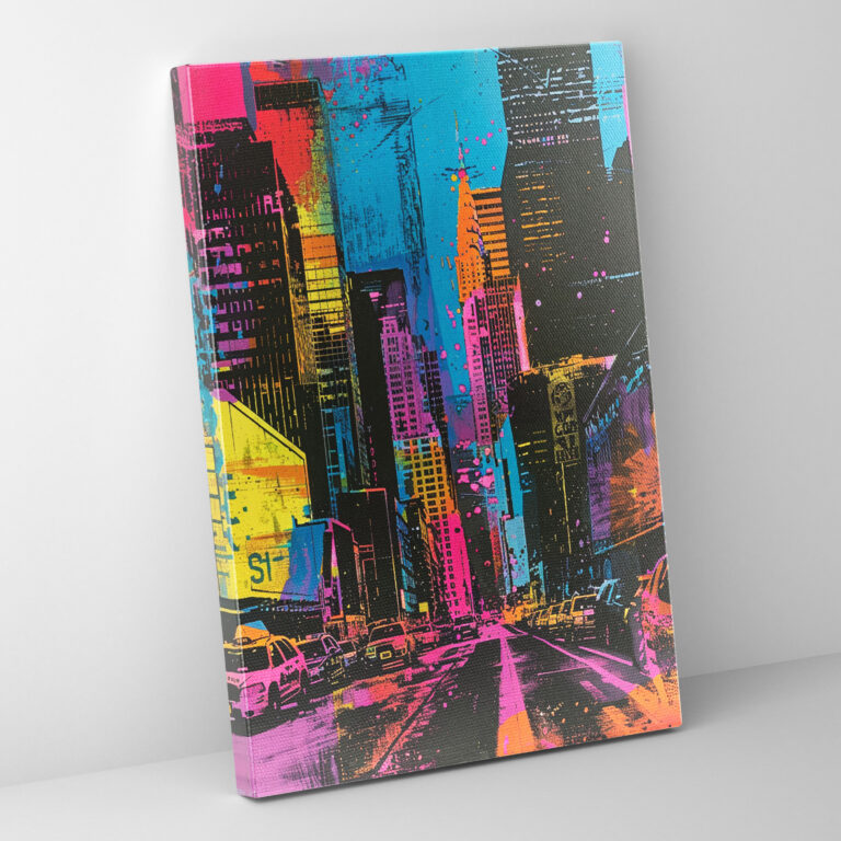 Cityscape Andy Warhol Canvas Print - Andy Warhol, Wall Decoration, Andy Warhol, Canvas Wall Art