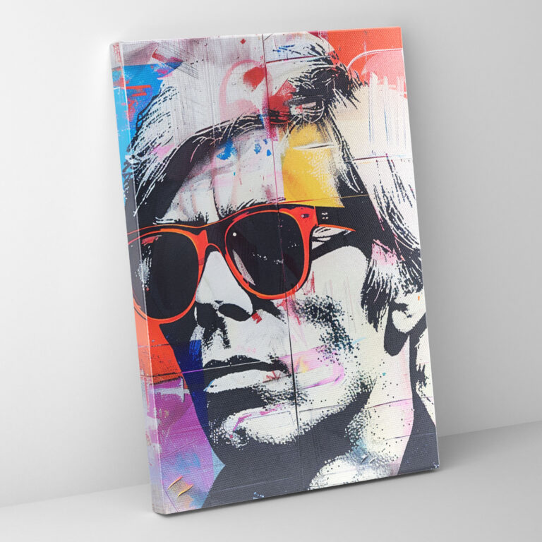 Andy Warhol Typography Canvas Print - Andy Warhol, Home Decoration, Wall Decoration, Canvas Print