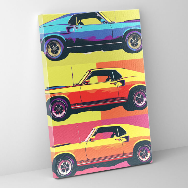 Andy Warhol Retro Cars Wall Art - Andy Warhol, Wall Art, Vintage, Wall Decoration