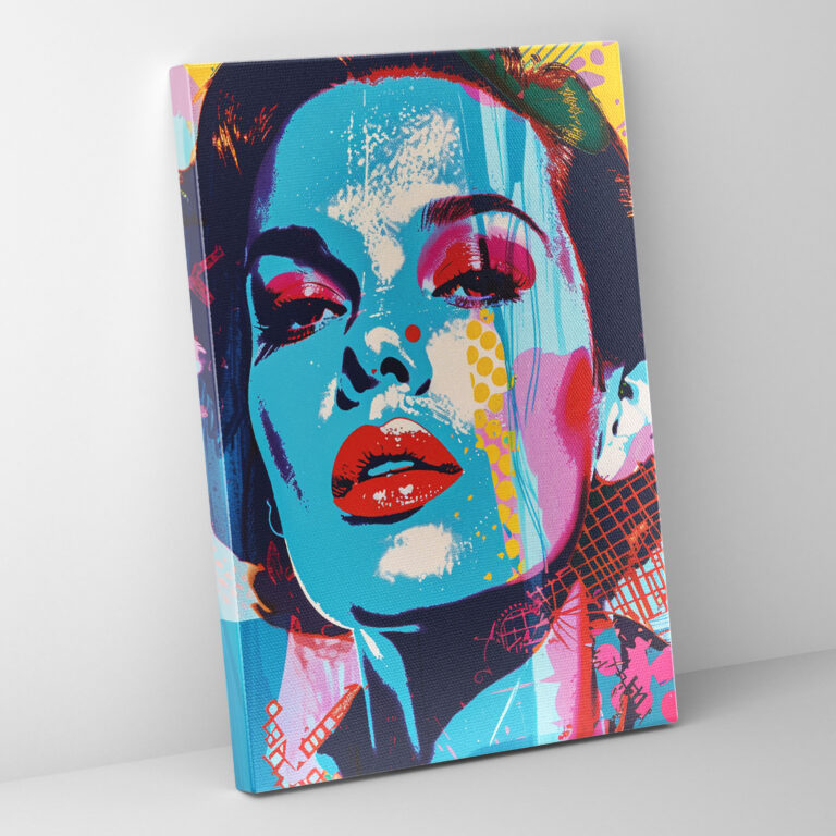 Celebrity Portraits Wall Decoration - Andy Warhol Style Canvas Print - Andy Warhol, Wall Art, Bold Patterns, Celebrity Portraits