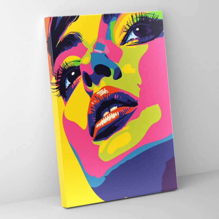 Unique Portraits Wall Art - Pop Art Colors Canvas Print In Andy Warhol Style - Andy Warhol, Canvas Wall Art, Canvas Print, Wall Art