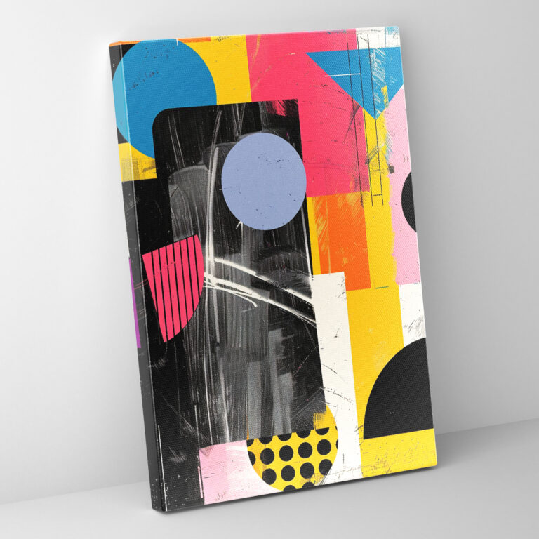 Bold Geometric Shapes Wall Decoration - Abstract Andy Warhol Canvas Print - Andy Warhol, Wall Decoration, Canvas Wall Art, Canvas Print