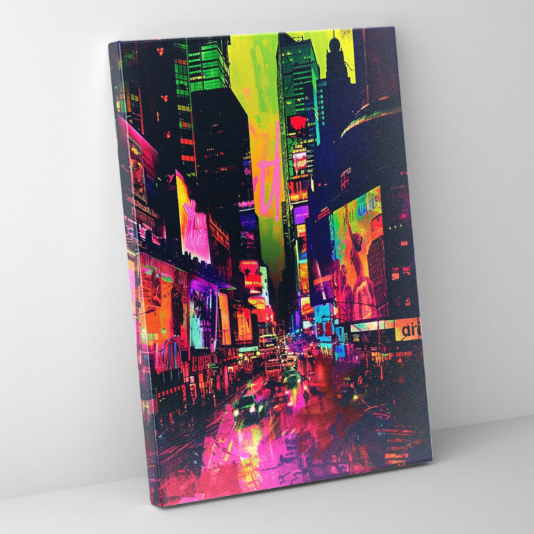 Andy Warhol Canvas Print Neon Cityscape - Andy Warhol, Canvas, Andy Warhol, Wall Decoration