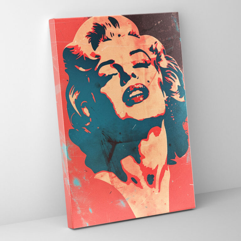 Andy Warhol Typography Canvas Print - Andy Warhol, Canvas Wall Art, Andy Warhol, Home Decoration