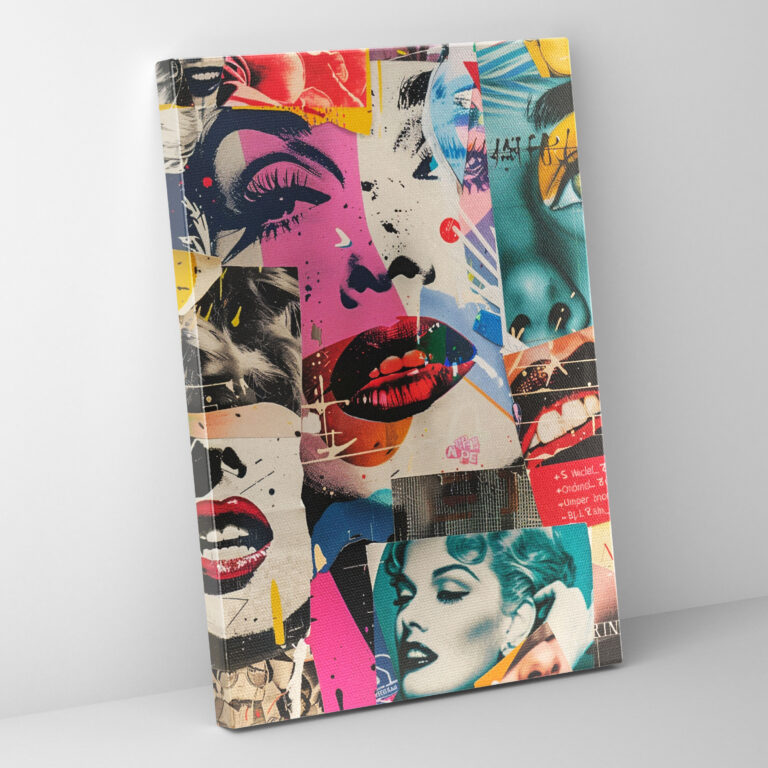 Collage Andy Warhol Wall Decoration - Andy Warhol, Canvas Wall Art, Collage, Wall Decoration
