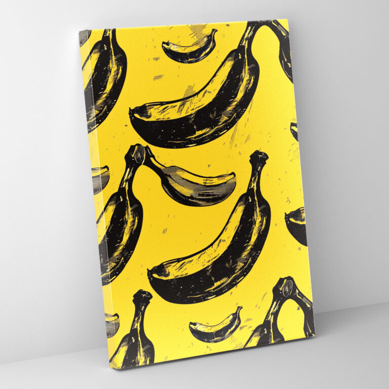 Andy Warhol Banana Pattern Canvas Print - Andy Warhol, Wall Art, Wall Decoration, Home Decoration